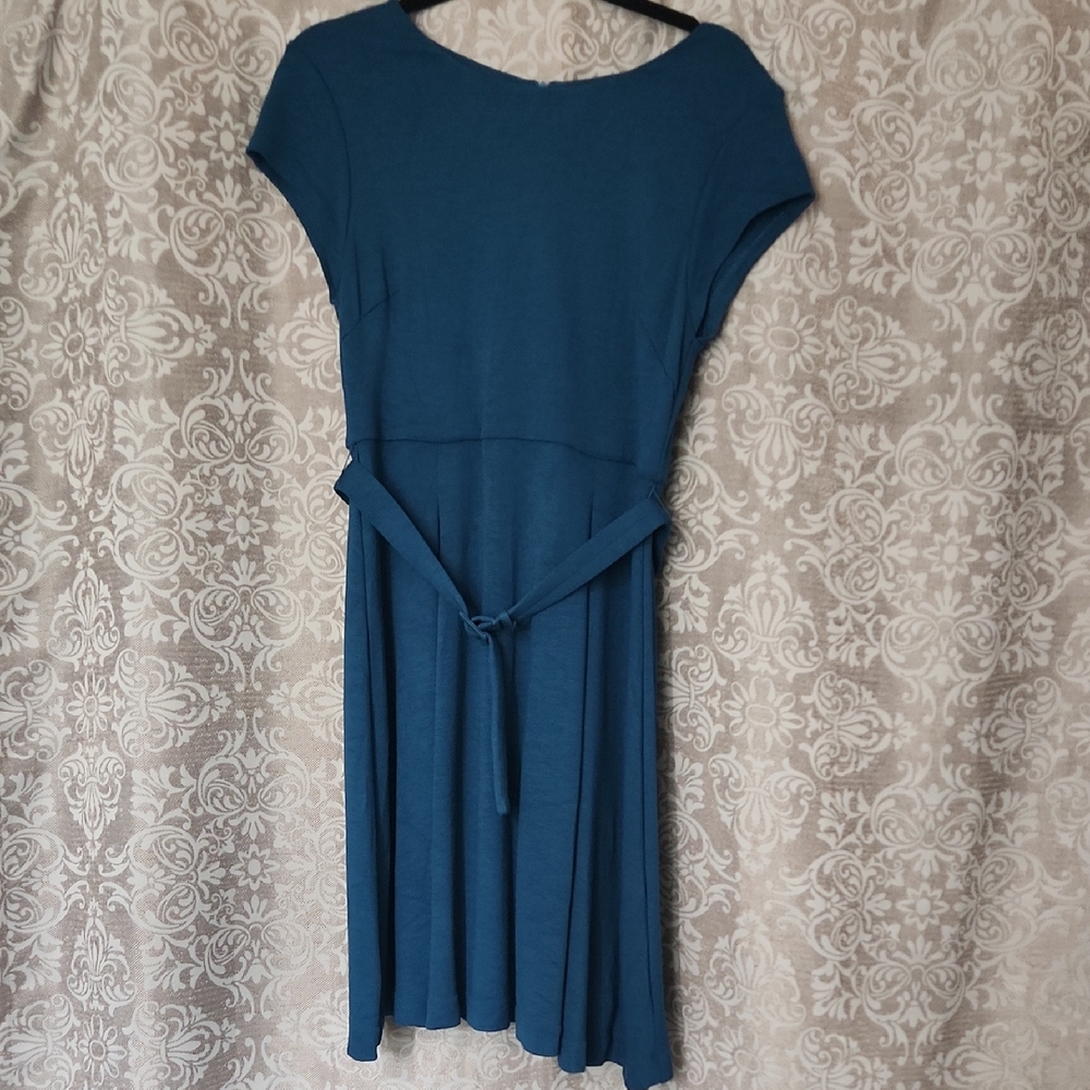 Boden Teal Midi Dress With Belt Size 8P